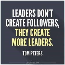 Leaders dont create followers in an image